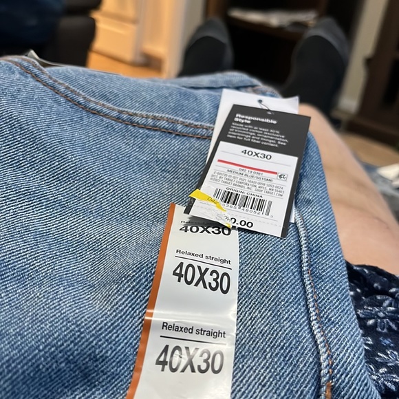 Mens original use net jeans. Medium blue.  Size 40 x 30.   Relaxed straight jean - Picture 2 of 2